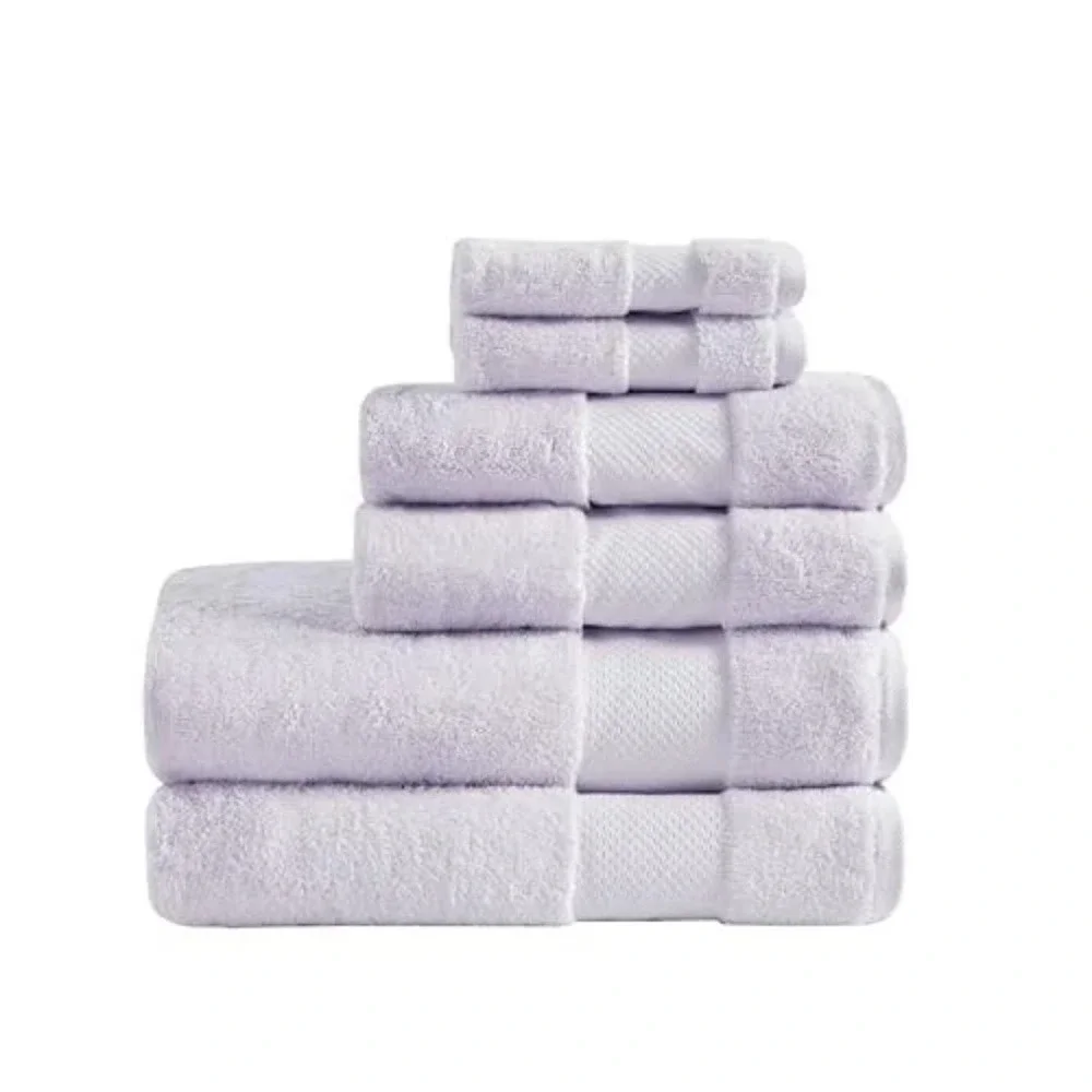 Signature Madison Park 100% Turkish Cotton 6 Piece Towel Set Lavender Mps73-475